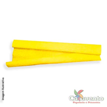 PAPEL CREPOM 48CMX2M AMARELO REF 219.1.06 - V.M.P.